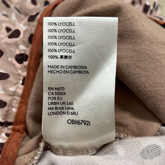 Anthropologie Maeve Isobel Pleated Wide-Leg Animal Print Pants Size Small - Picture 9 of 11